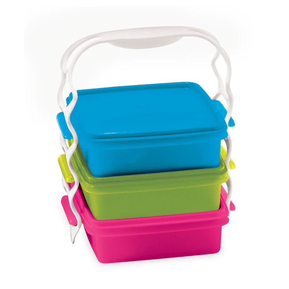 Tupperware stackable lunch box set 3¼-cup/780 mL